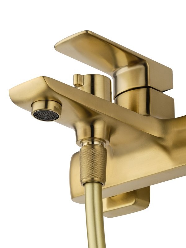 Смеситель для ванны с душем Wonzon & Woghand Edge WW-88639003A-BG брашированное золото