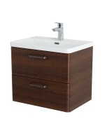 Тумба с раковиной BelBagno Due 50 ручки матовый темный никель, noce