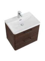 Тумба с раковиной BelBagno Due 50 ручки матовый темный никель, noce