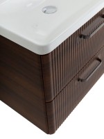 Тумба с раковиной BelBagno Due 50 ручки матовый темный никель, noce