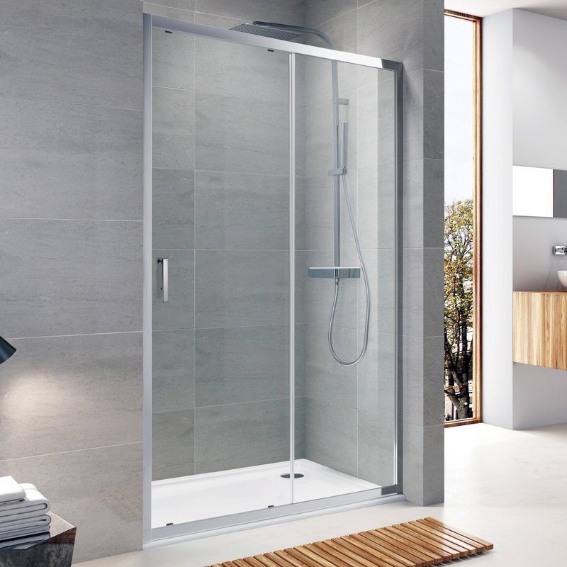 Душевая дверь в нишу Koller Pool Aqua Line Trend 120х190, профиль хром, стекло прозрачное