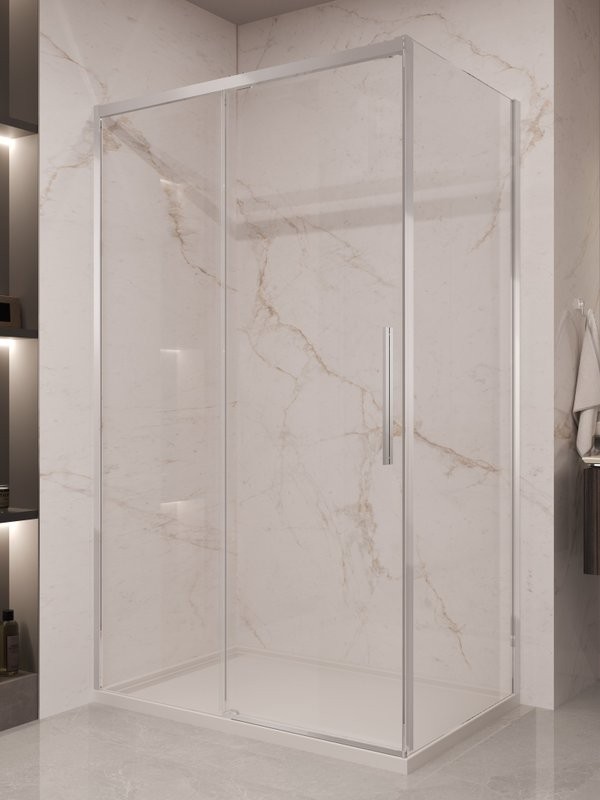 Душевой уголок Vincea Stella VSR-1ST9013CL 130x90 см, профиль хром, стекло прозрачное