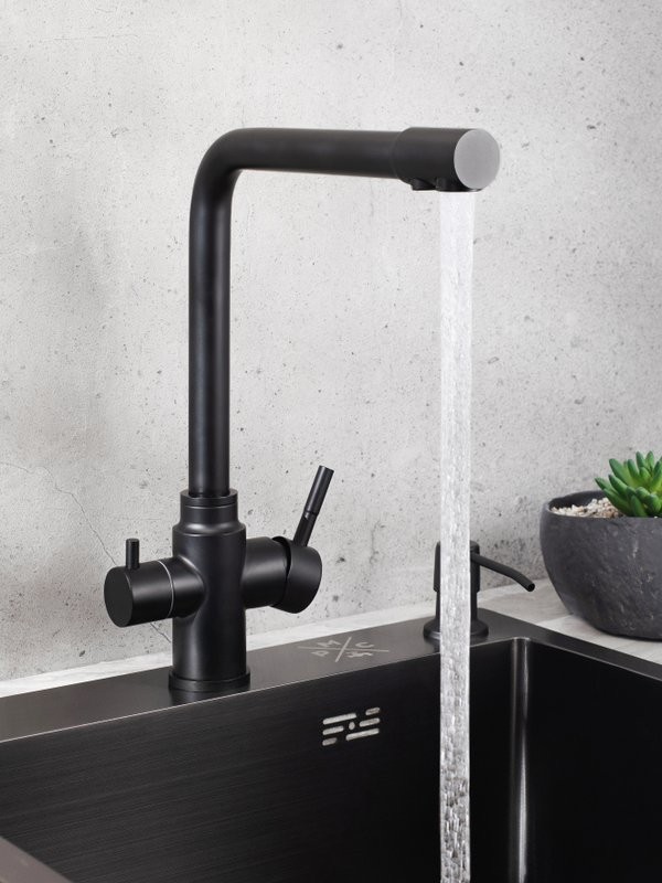 Смеситель для кухни РМС Sus125bl 017F-015 черный