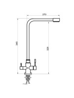 Смеситель для кухни РМС Sus125bl 017F-015 черный