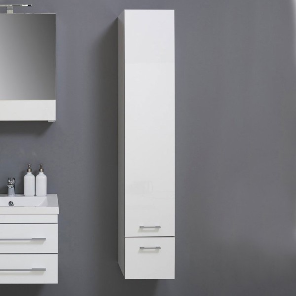 Шкаф пенал для ванной Aquanet Верона 30 белый