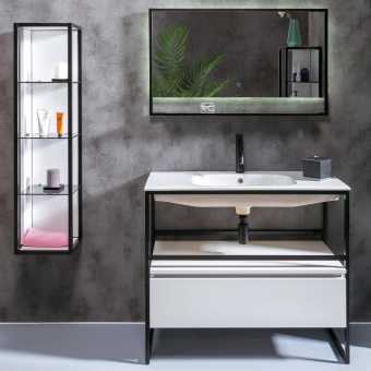 Мебель для ванной Armadi Art Loft 100 белая, напольная