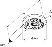 Душевая лейка Kludi Freshline 3S 6790005-00