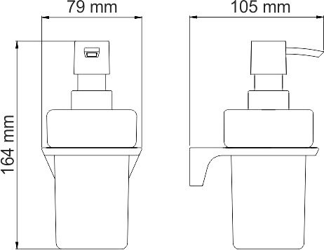 Набор Стакан Wasserkraft Aisch K-5928 + Дозатор K-5999