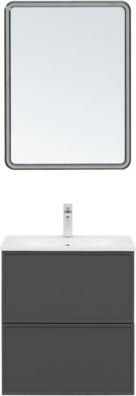 Тумба под раковину без столешницы Aquanet Арт 60 подвесная, ясень графит