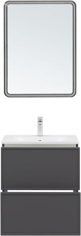 Тумба под раковину без столешницы Aquanet Арт 60 подвесная, ясень графит