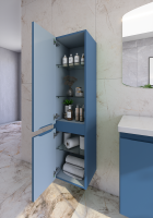 Шкаф-пенал для ванной Caprigo Forte 35 L бриллиантово-синий