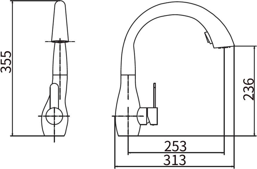 Смеситель для кухни Fashun A56016 сатин