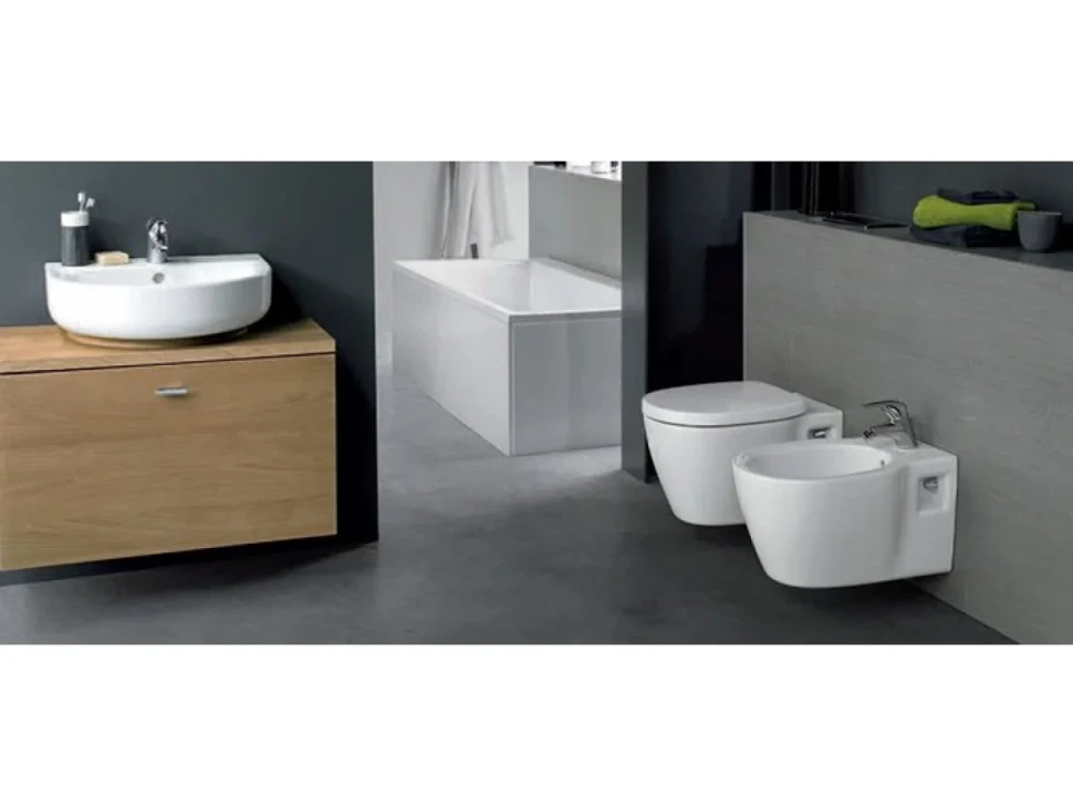 Комплект Унитаз подвесной Ideal Standard Connect + Крышка + Инсталляция Geberit Duofix Delta 458.149.21.1 с кнопкой смыва, хром + Звукоизоляция