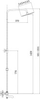 Душевая стойка Haiba HB2422 с термостатом, хром