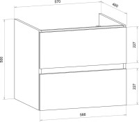 Мебель для ванной комнаты Art&Max Techno подвесная, 60, монти мрамор