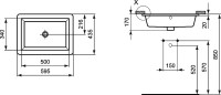 Раковина Ideal Standard Strada K077901 60 см