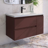 Тумба под раковину без столешницы Caprigo Forte 100 R подвесная, шоколад