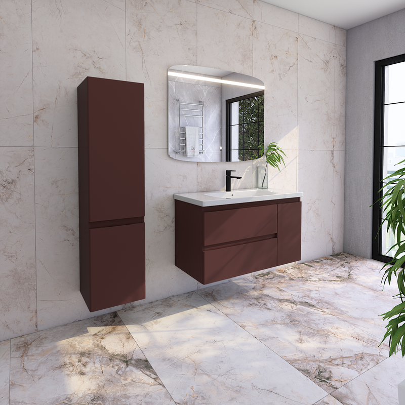 Тумба под раковину без столешницы Caprigo Forte 100 R подвесная, шоколад