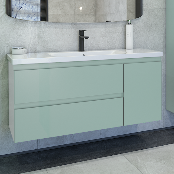 Тумба с раковиной Caprigo Forte 120 R подвесная, селесте