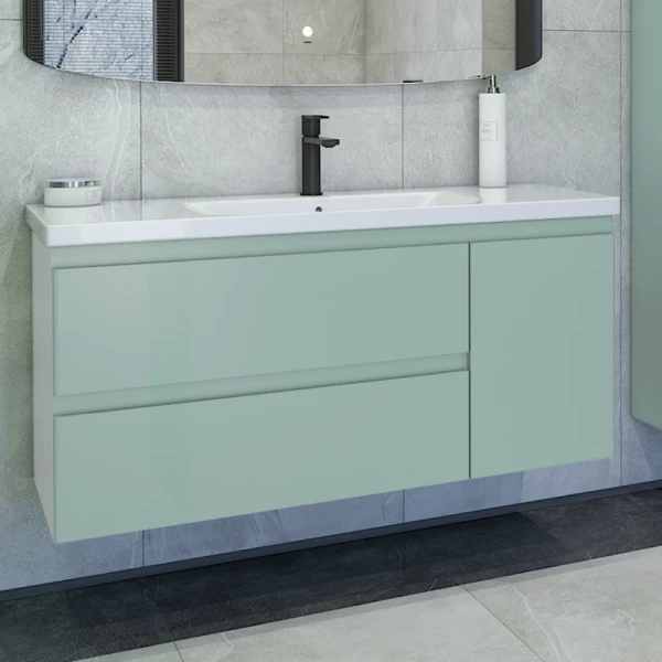 Тумба с раковиной Caprigo Forte 120 R подвесная, селесте