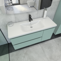 Тумба с раковиной Caprigo Forte 120 R подвесная, селесте
