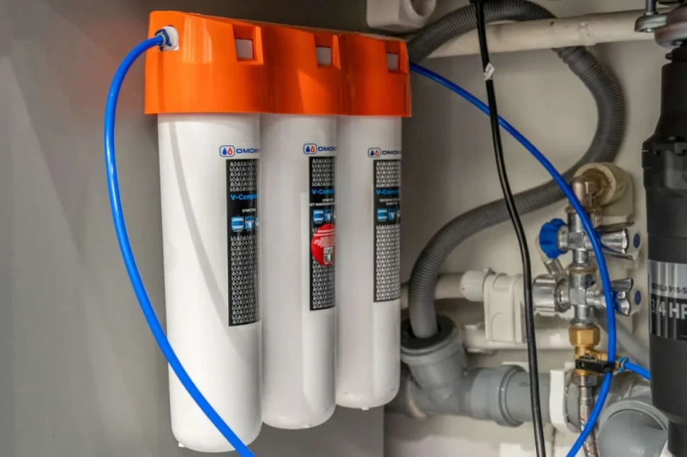 Комплект Смеситель Omoikiri Nagano WH белый + Фильтр Pure Drop Lite