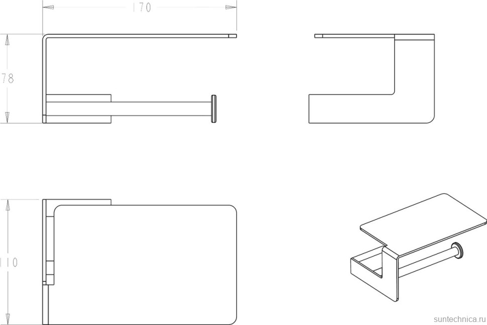 Набор Держатель Boheme Q 10941-G + Ершик 10954-MG