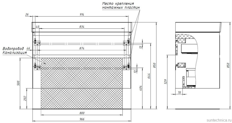 Тумба с раковиной Allen Brau Infinity 100 2 ящика, антрацит матовый, столешница бежевая, раковина Fantasy Oval 55