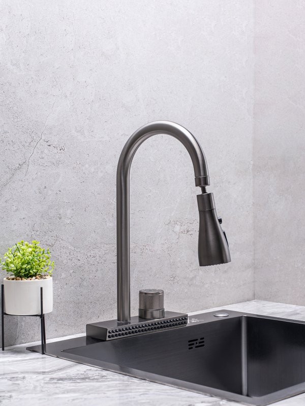 Смеситель для кухни РМС SUS130PVD-017F-2 графит