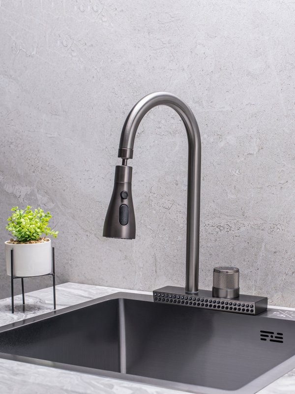 Смеситель для кухни РМС SUS130PVD-017F-2 графит