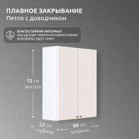 Шкаф в ванную навесной LA FENICE, Spectrum Рондо М 60 арт.201