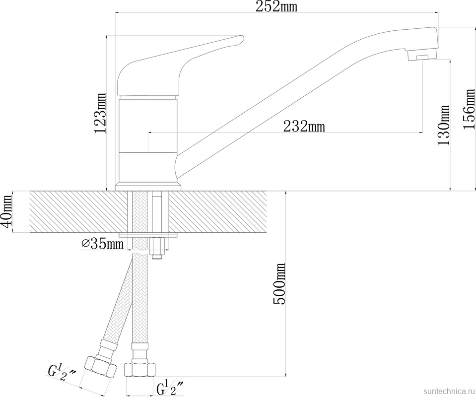 Смеситель для кухни Dr. Gans Нота 319.01L.1123.406 терракота