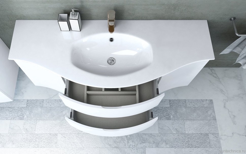 Мебельная раковина Cezares 50155 Bianco138 см