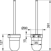 Набор Держатель Keuco City.2 02762 + Ершик 02764 Набор Держатель Keuco City.2 02762 + Ершик 02764
