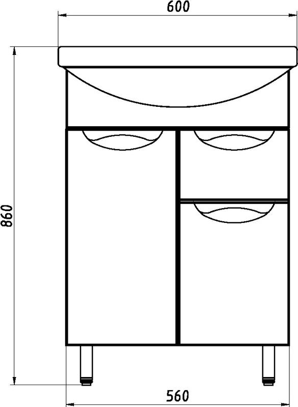 Мебель для ванной комнаты ASB-Mebel Мессина 60