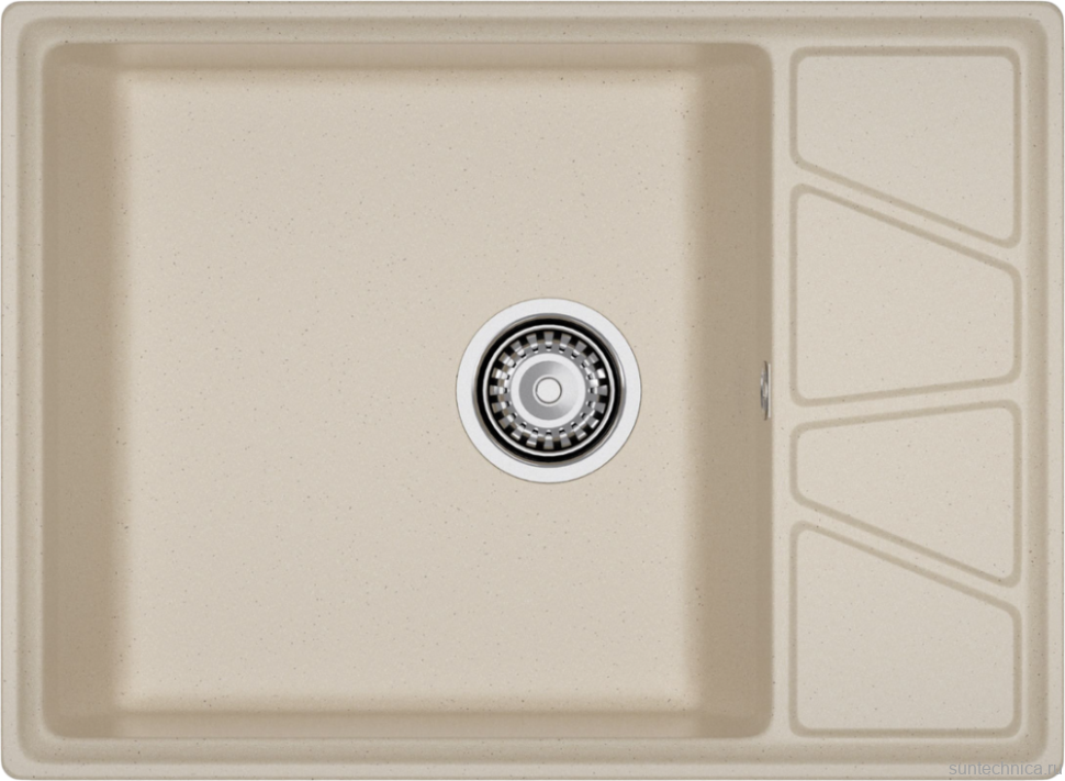 Комплект Мойка GranFest Vertex V-680L кашемир + Смеситель MEGA Ege MG-PL10 хром