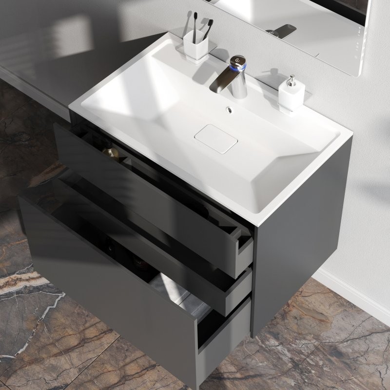 Тумба под раковину без столешницы AM.PM Inspire V2.0 80 графит матовый