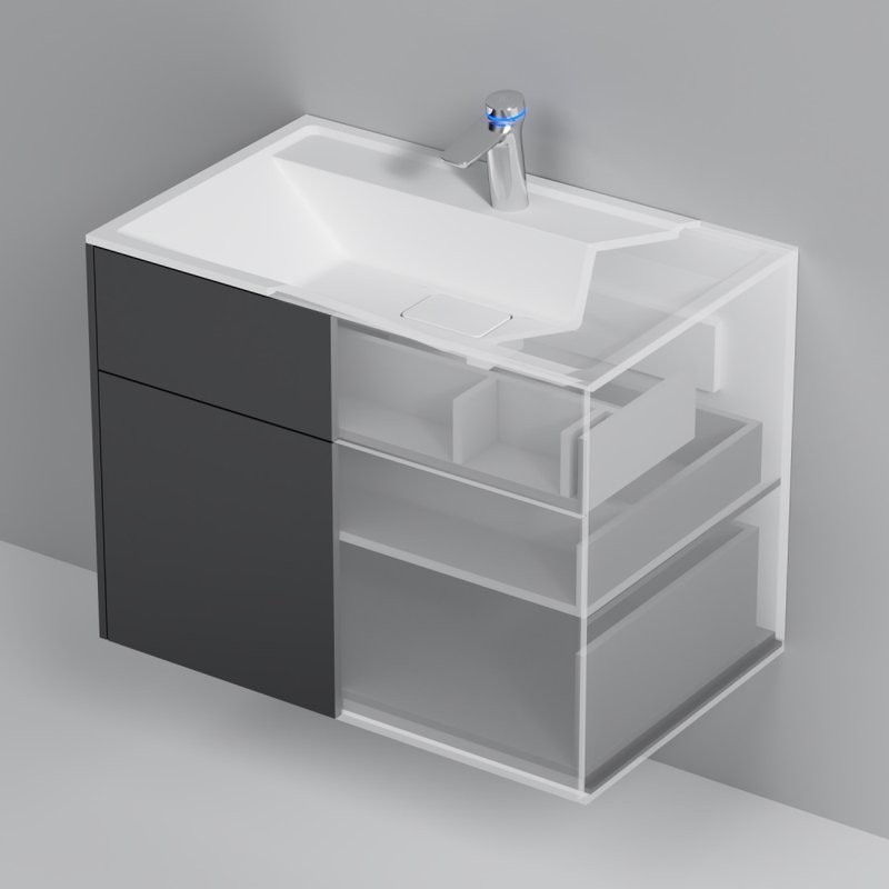 Тумба под раковину без столешницы AM.PM Inspire V2.0 80 графит матовый