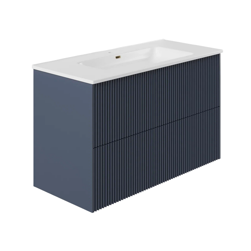 Тумба под раковину La Fenice TERRA Twin Blu Grigio синяя матовая 100 см