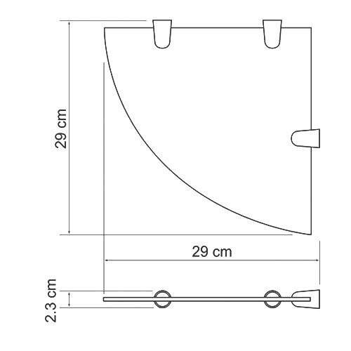 Полка Wasserkraft Wiese 533GM угловая, gun metal
