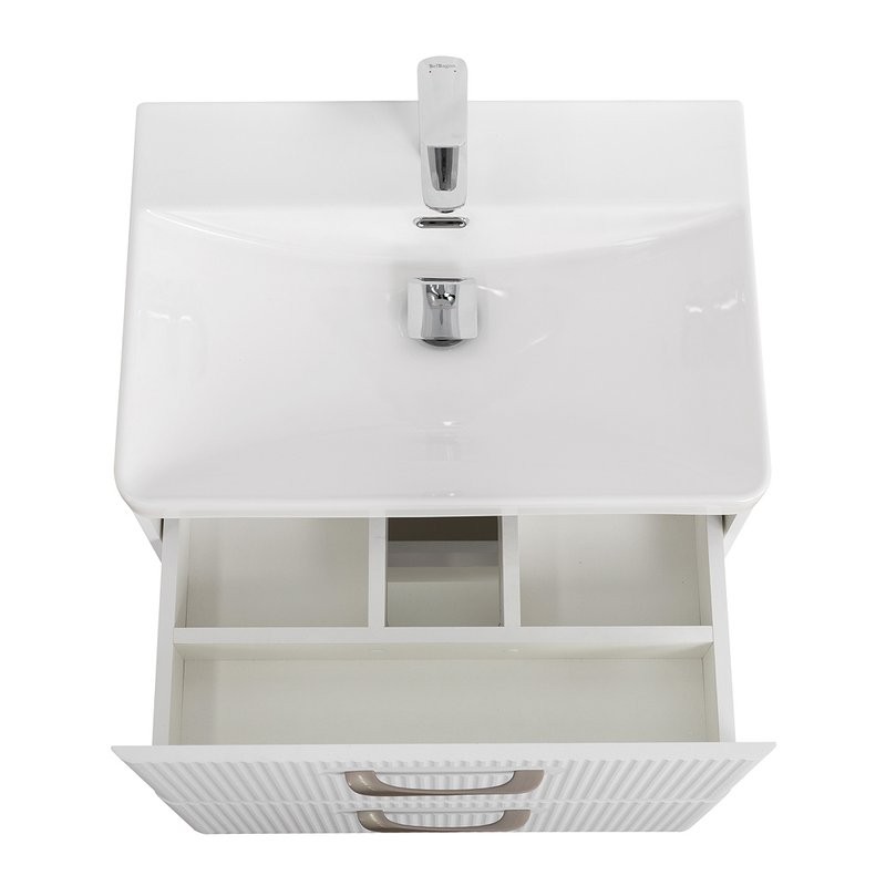 Тумба под раковину без столешницы BelBagno Due 50 белый металлик