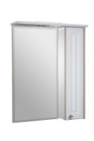 Шкаф с зеркалом в ванную MIXLINE 64х16х81,6 Белое дерево ПВХ, 534184