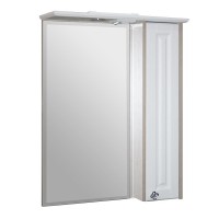 Шкаф с зеркалом в ванную MIXLINE 64х16х81,6 Белое дерево ПВХ, 534184