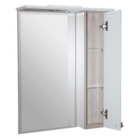 Шкаф с зеркалом в ванную MIXLINE 64х16х81,6 Белое дерево ПВХ, 534184