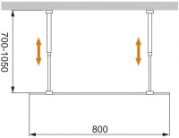 Душевая перегородка Cezares Liberta -L-2-80-C-Cr