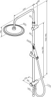 Душевая стойка Damixa Scandinavian Pure 936000300 черная матовая