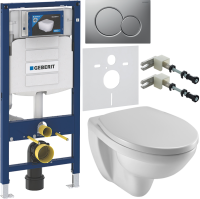 Комплект Унитаз подвесной Jacob Delafon Patio E4187 + Крышка E4267 + Инсталляция Geberit Duofix UP 320 111.300.00.5 + Кнопка Sigma 01 115.770.JQ.5 лакированная, матовый хром + Крепления 111.815.00.1 к стене + Звукоизоляция