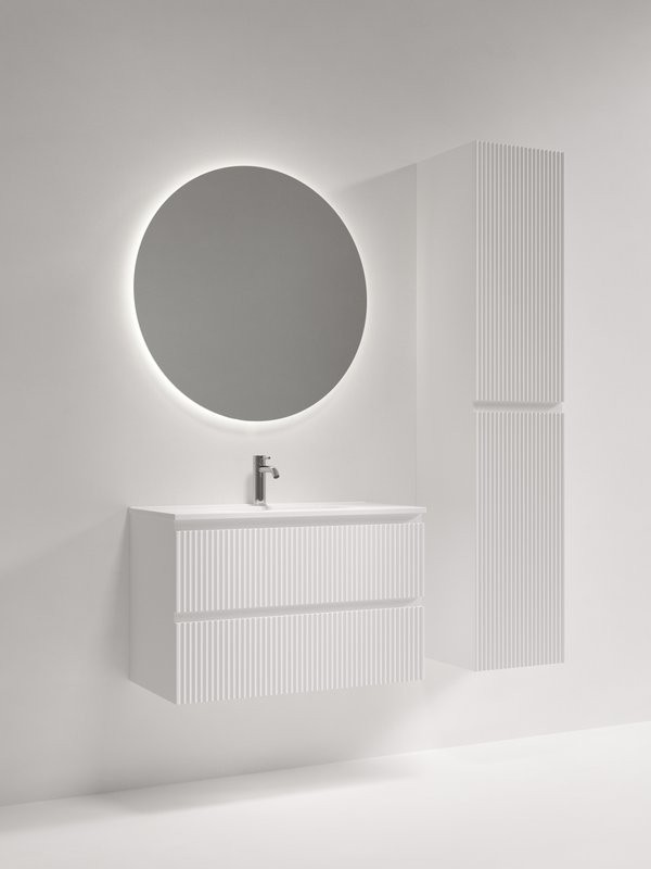 Мебель для ванной комнаты Sancos Snob R 80 Bianco, раковина CN7026