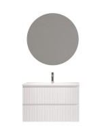 Мебель для ванной комнаты Sancos Snob R 80 Bianco, раковина CN7026