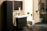 Смеситель для раковины Hansgrohe Tecturis E 150 Fine 73040670 матовый черный